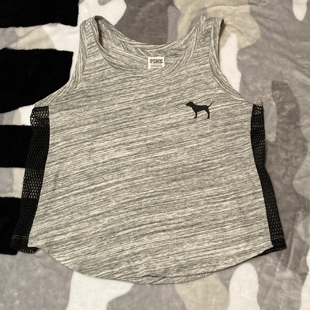 Vs pink cropped muscle tank